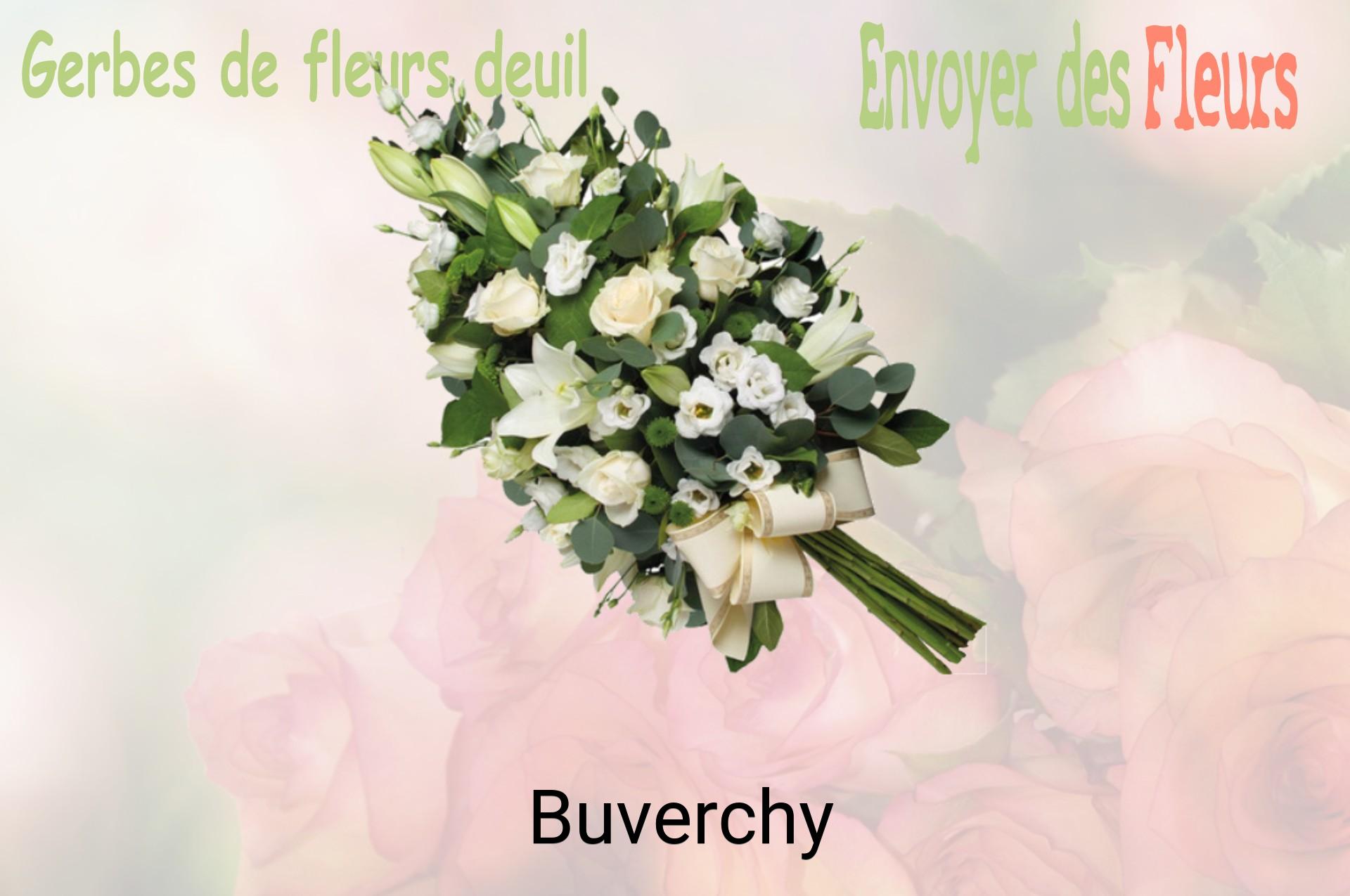 Gerbe de fleurs de deuil livrée à Buverchy